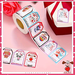 250 Heart Stickers Roll Gift Series Adhesive Labels