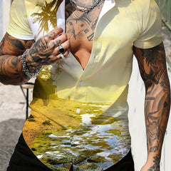 Men's Hawaiian Shirt For Beach Vacation