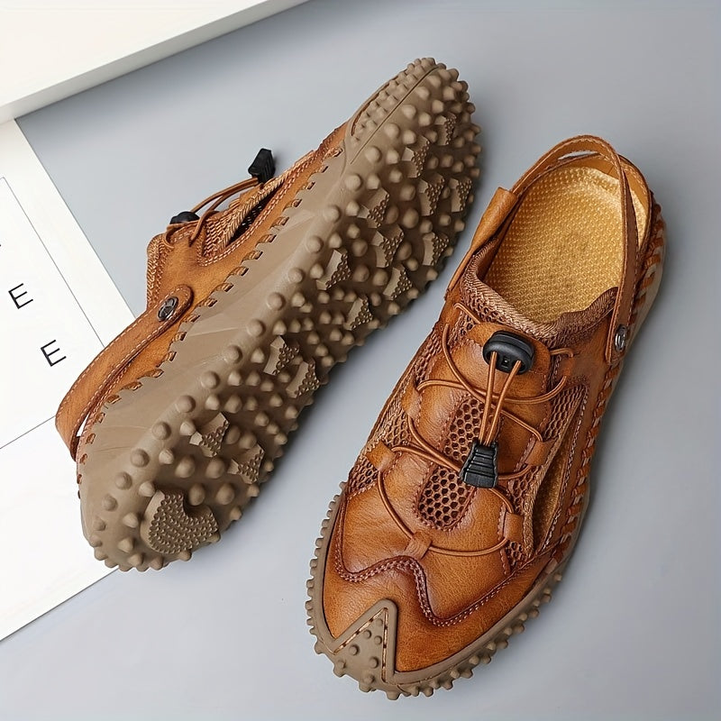 Men's Stitch Non Slip Sandals Wear resistant Comfy Beach Shoes Summer