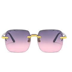 Square Rimless Sunglasses Gradient Glasses UV400