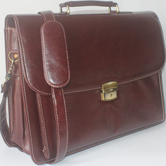 Men's Business Briefcase Laptop & Tablet Compartment Zip Closure