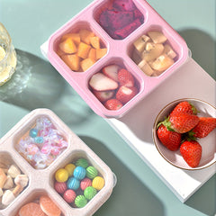 Non stick 4-grid Candies Box Bento Box Snack Nuts Candy Platter