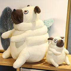 1pc Pug Bulldog Plush Toy Stuffed Dog for Halloween Birthdays Room Decorati