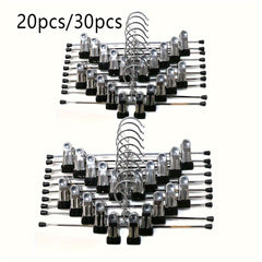 20/30pc Non-slip Pants Hanger Storage Rack with Adjustable Clip