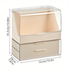 Makeup Storage Organizer Drawers Cosmetics Display with Lid