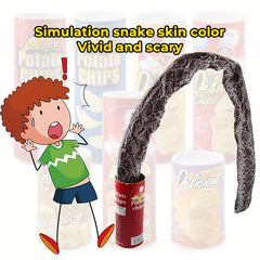Halloween Toy Surprise Pranks Snake Can Potato Chip Barrel Trick Joke Gag Gift