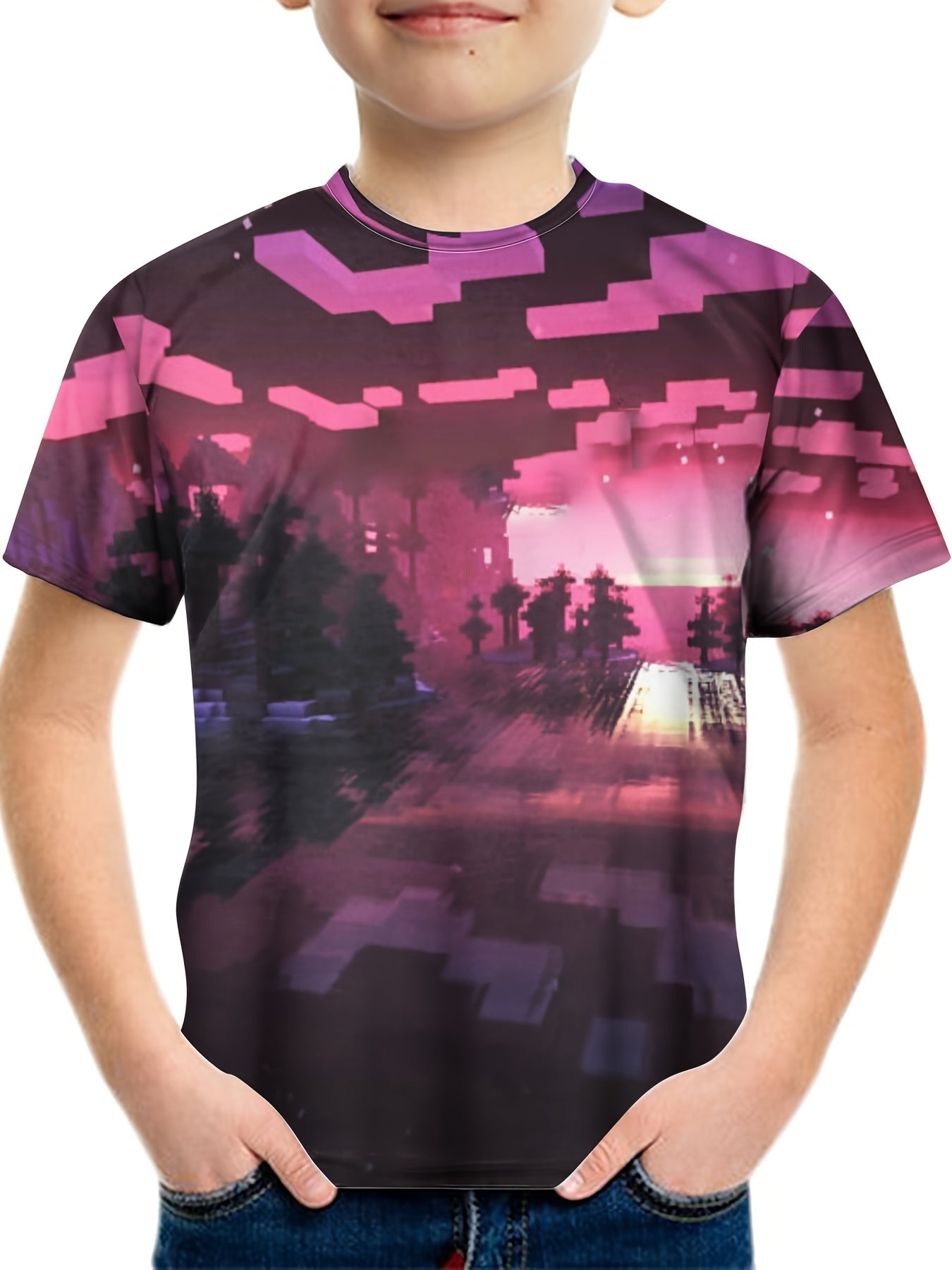 Abstract Scene Print Kids T-shirt