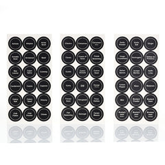 Round Spice Jar Labels 126pcs Waterproof Self-Adhesive