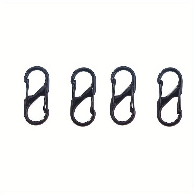 10pcs Solid Metal Keychain Buckle S-shaped Key Chain Carabiner
