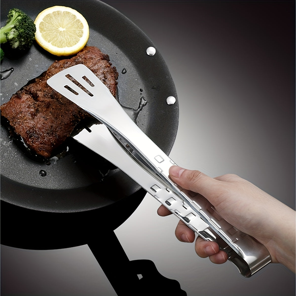 Stainless Steel Food Tongs Anti-scalding Bread Clips BBQ Clamps