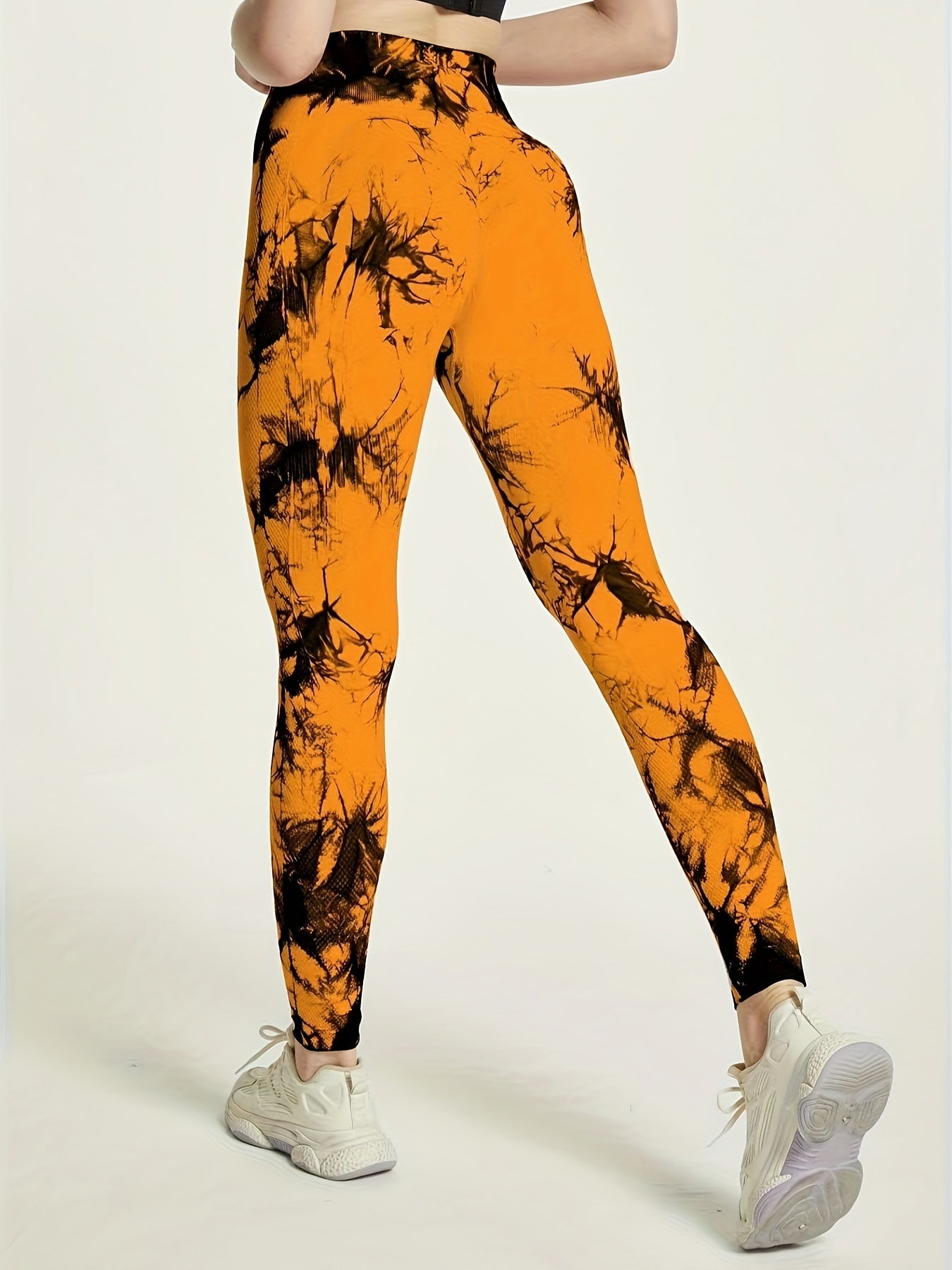 High Waist Tie Dye Leggings Seamless Workout Pants for Women