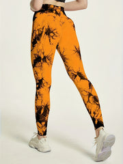 High Waist Tie Dye Leggings Seamless Workout Pants for Women
