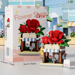 Floral Shop Building Blocks w/ Roses & Sunflowers Toy Display