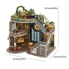 3D Puzzle Building Model Wooden Dollhouse Kit DIY House Room Toys