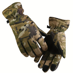 Camouflage Waterproof Touch Screen Gloves for Camping