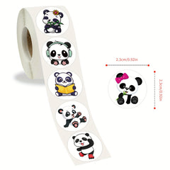 500pcs Cartoon Panda Animal Tape Decorative Luggage Mobile Phone Case Roll