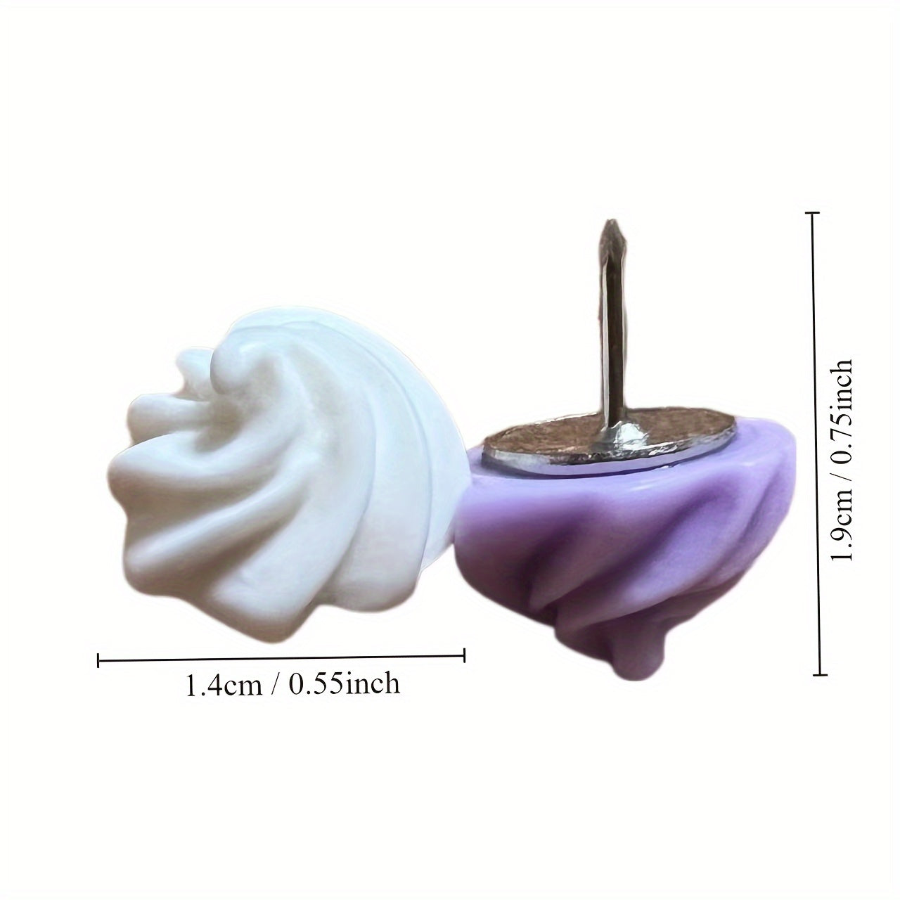 14pcs Simulation Ice Cream Protein Sugar Thumbtack for Office and School