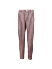 Men's Striped Dress Pants - Semi-Formal Stretch Woven Pants