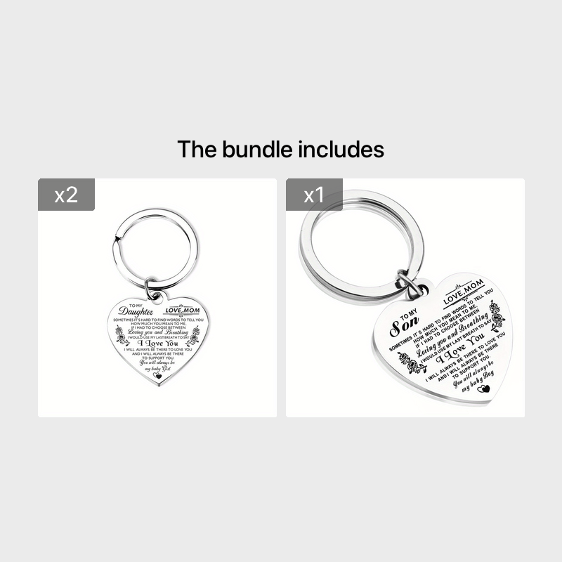 Heart Necklace 'I Love You' Stainless Steel Pendant
