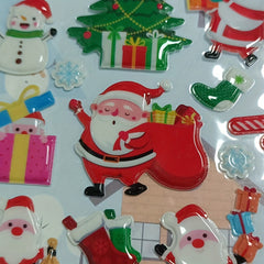 1pc Christmas 3D Bubble Stickers Adhesive Puffy Stickers for DIY Diary
