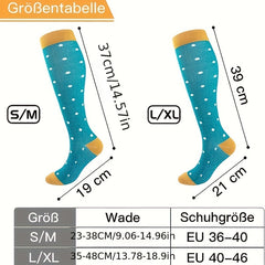 3 Pairs Compression Socks for Men and Women Knee High Stocking for Sports
