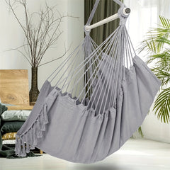 Hammock Chair Hanging Rope Swing 500 Lbs 2 Cushions Included Comfort Hanging Cha