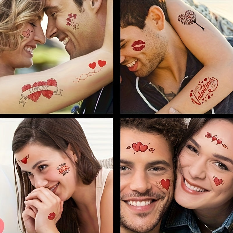 10pcs Love Tattoo Paste Couples Temporary Tattoo Stickers