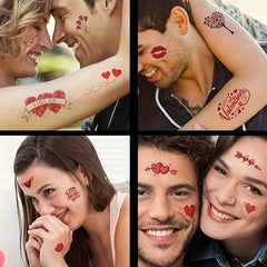 10pcs Love Tattoo Paste Couples Temporary Tattoo Stickers