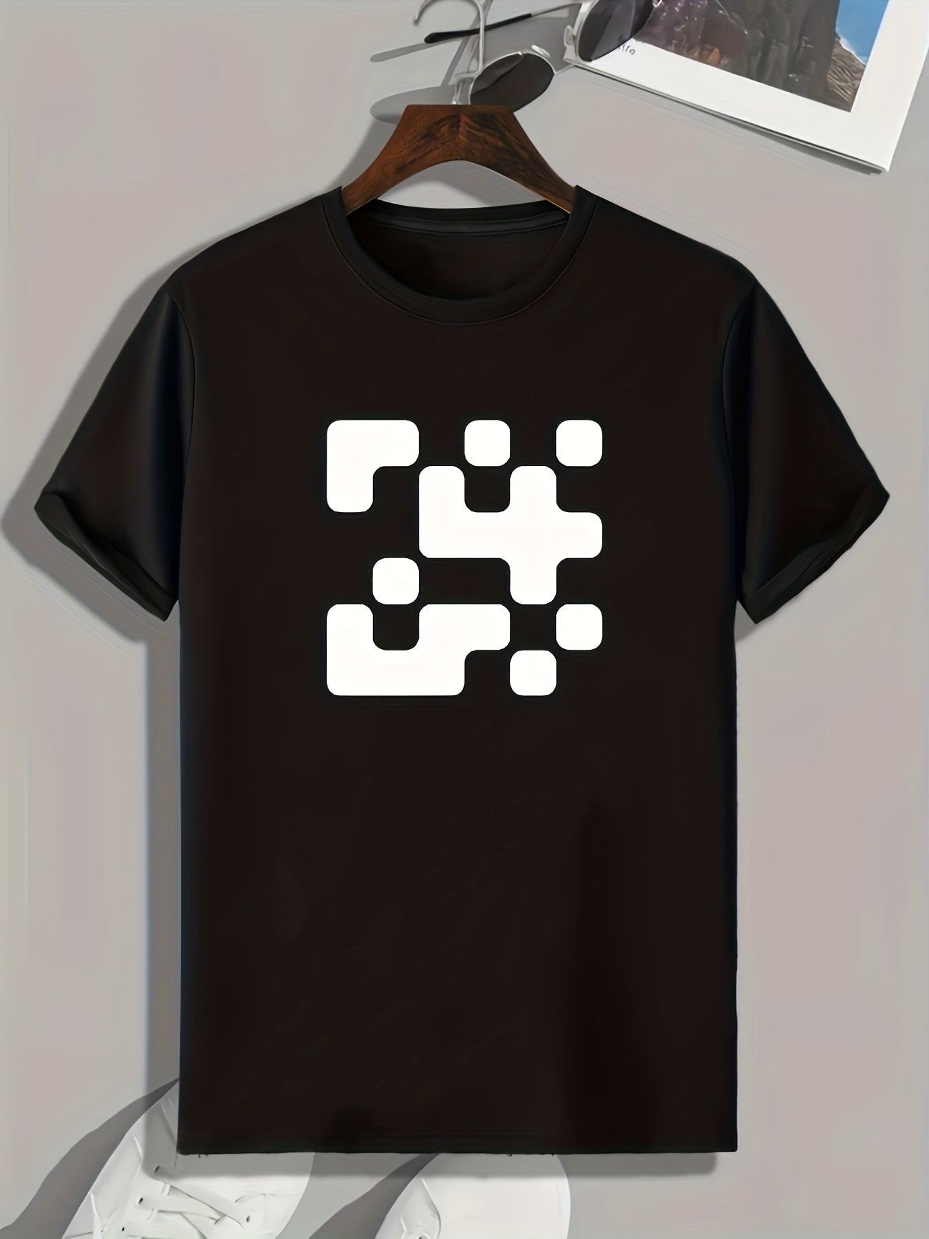 Pattern Print Men's Sports T-shirt | Outdoor Fitness Clothes | Gift for Men