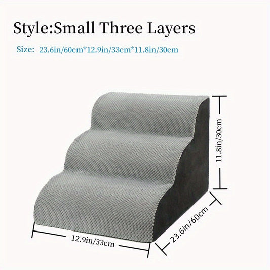 Dog Stairs Up/Down Sofa Bed Sponge Steps Gradient Cat Small Dog Climbing Stairs