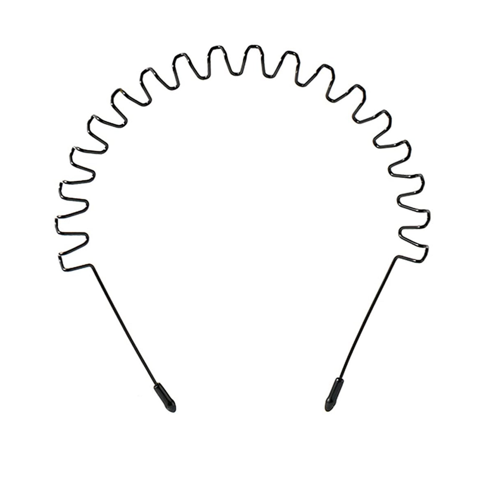 Metal Hair Band For Men Unisex Wavy Spring Headband