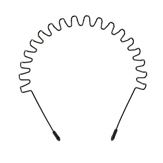 Metal Hair Band For Men Unisex Wavy Spring Headband