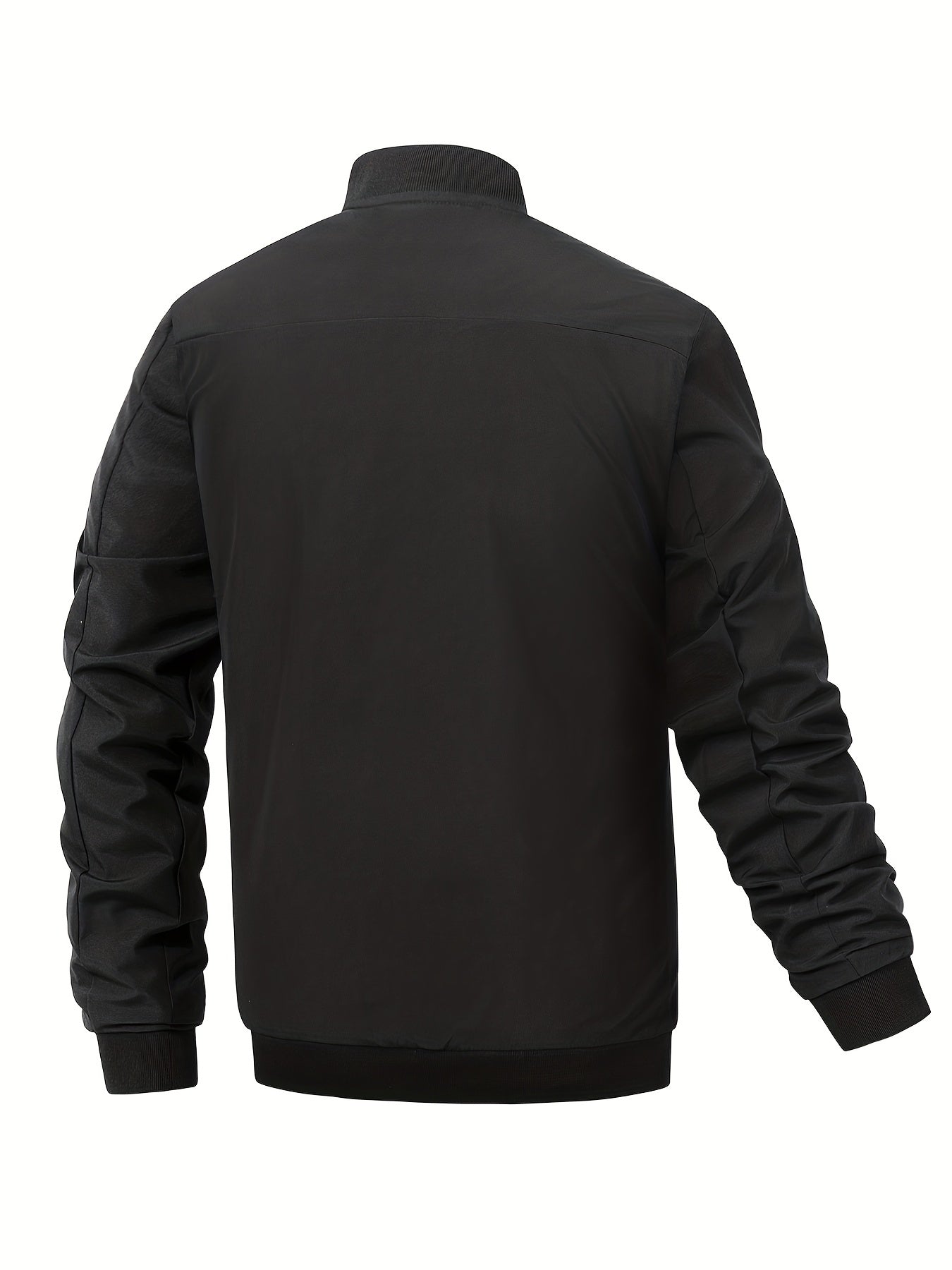 Men's Casual Baseball Collar Zip Up Jacket Coat for Spring Fall