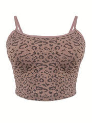 Sexy Leopard Print Cami Crop Top