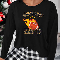 Fired Rugby & Letter Print Lounge Top