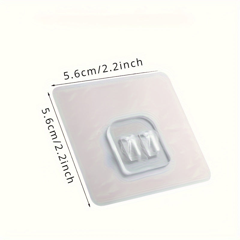 10pcs Self Adhesive Heavy Duty Wall Hooks Waterproof Removable Clear Hooks