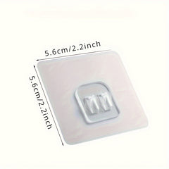 10pcs Self Adhesive Heavy Duty Wall Hooks Waterproof Removable Clear Hooks