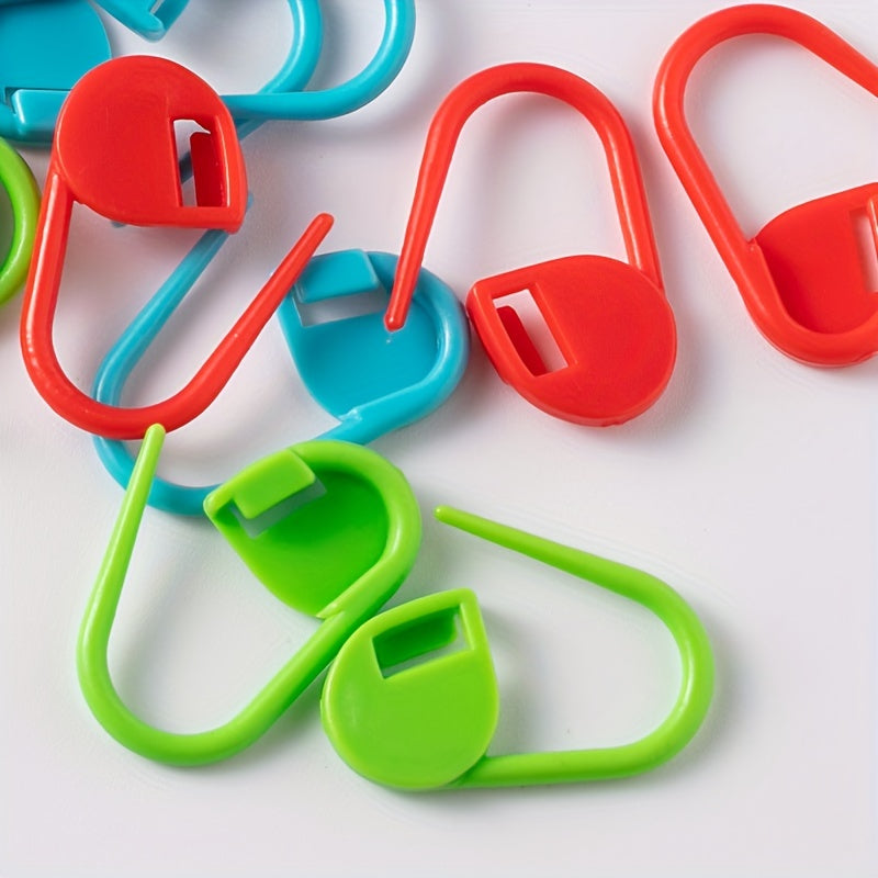 50pcs Colorful Plastic Stitch Markers for Crochet Knitting Sweater Yarn