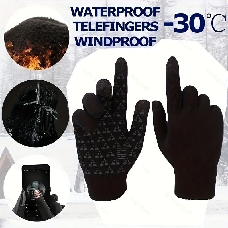 Waterproof & Windproof Outdoor Sports Gloves, Hat & Scarf Set