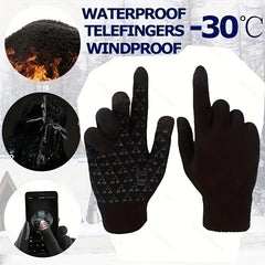 Waterproof & Windproof Outdoor Sports Gloves, Hat & Scarf Set