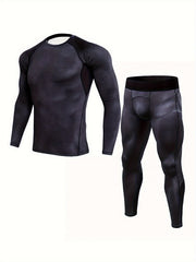 Men's Compression T shirt & High Stretch Leggings for Running