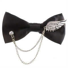Metal Chain Double Layer Bow Tie Men's Party Dress Bow