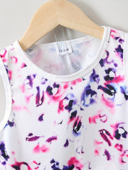Teen Leopard Print Tank Top & Shorts Set for Summer