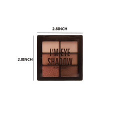 6 Earth Tone Eyeshadow Palette Waterproof Cosmetics Makeup