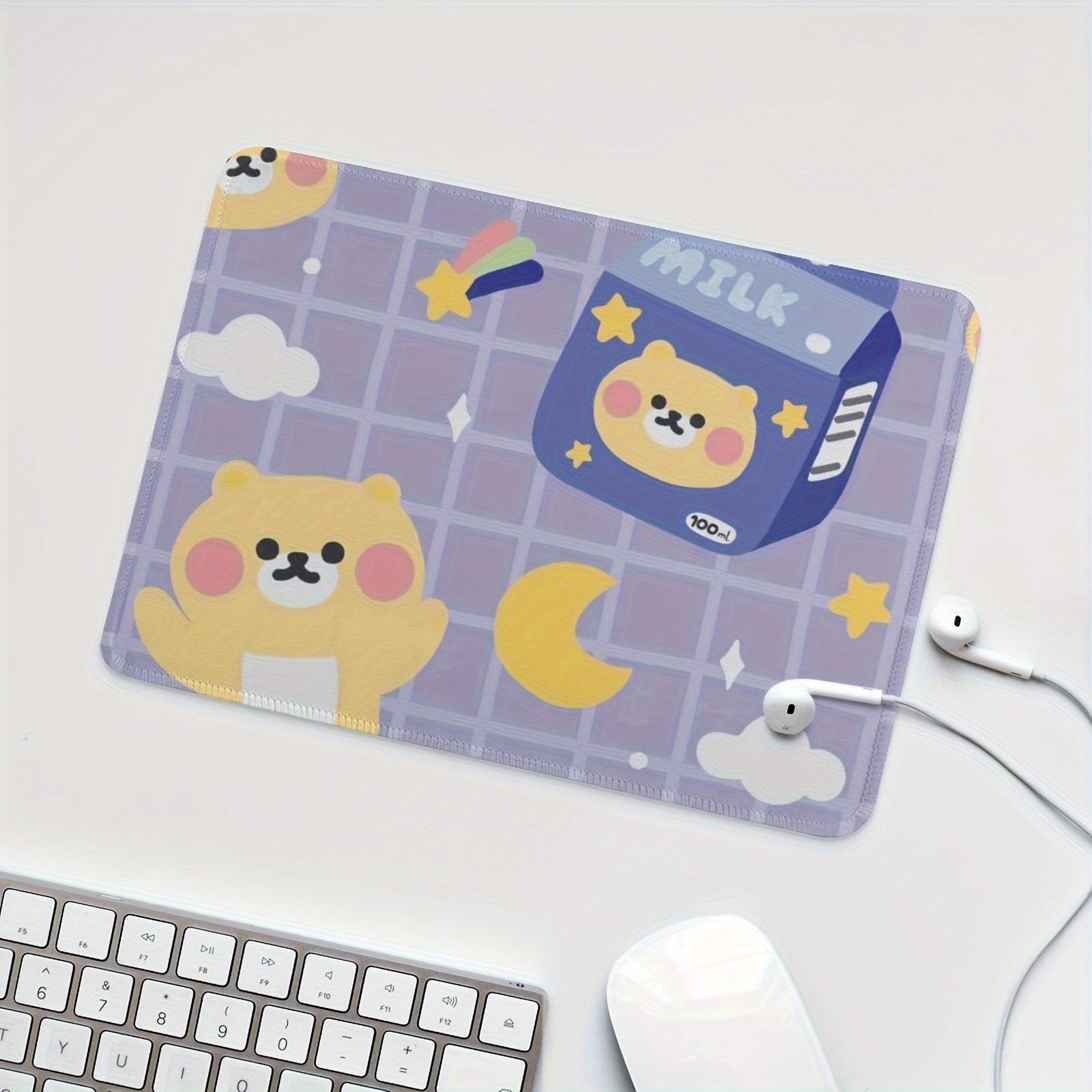 Bear Mouse Pad Square Waterproof Non Slip Rubber Base Mouse Pads