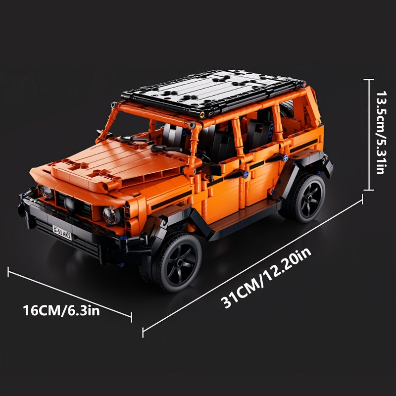 Stylish Orange Off Road Vehicle Building Block Set