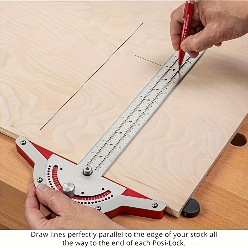 Woodworking Edge Measuring Ruler Protractor T square Woodworking Edge Ruler