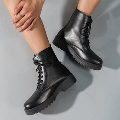 Women's Platform Lace-Up Ankle Boots