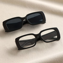 Rectangle Sunglasses For Women Men Punk Anti Glare Glasses