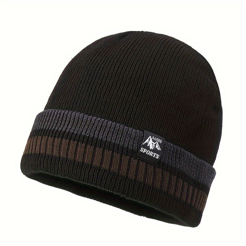 Warm Fleece-Lined Knitted Winter Hat for Men and Women